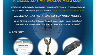 Weronika laureatką XIII Ogólnopolskiego Konkursu „Cukierek za życzliwość – i Ty możesz zostać Wolontariuszem” 