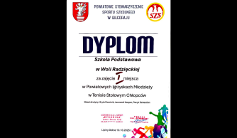 Powiatowe Igrzyska Młodzieży Szkolnej w drużynowym tenisie stołowym