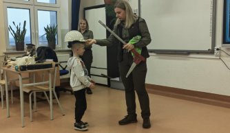 Spotkanie uczniów z przedstawicielkami Lasów Janowskich